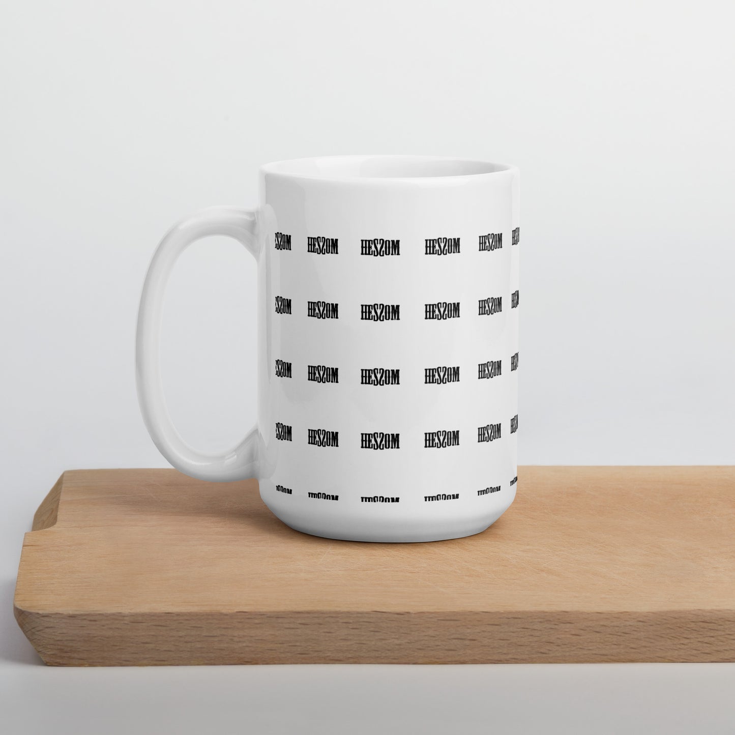 White glossy mug